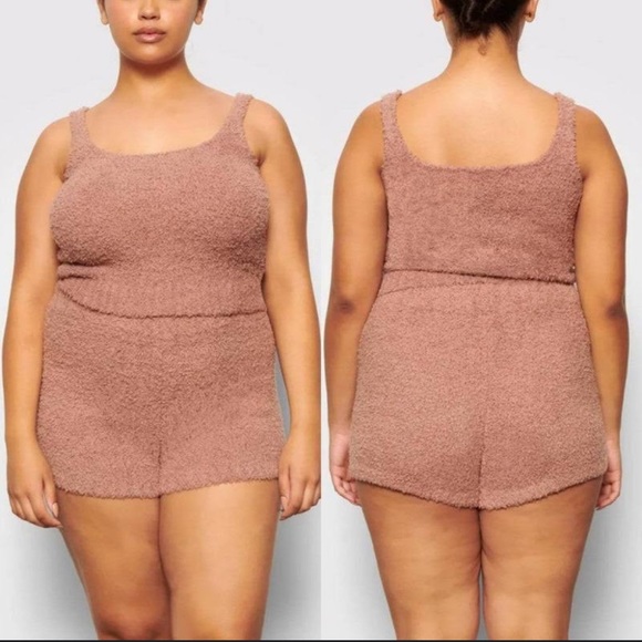 Skims Cozy Boucle Tank Rose Clay XXS/XS - Picture 2 of 4